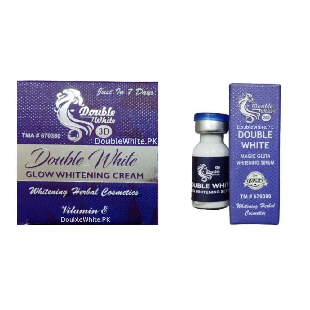 Buy Double White Whitening Cream & Serum Pack of 2 in Pakistan