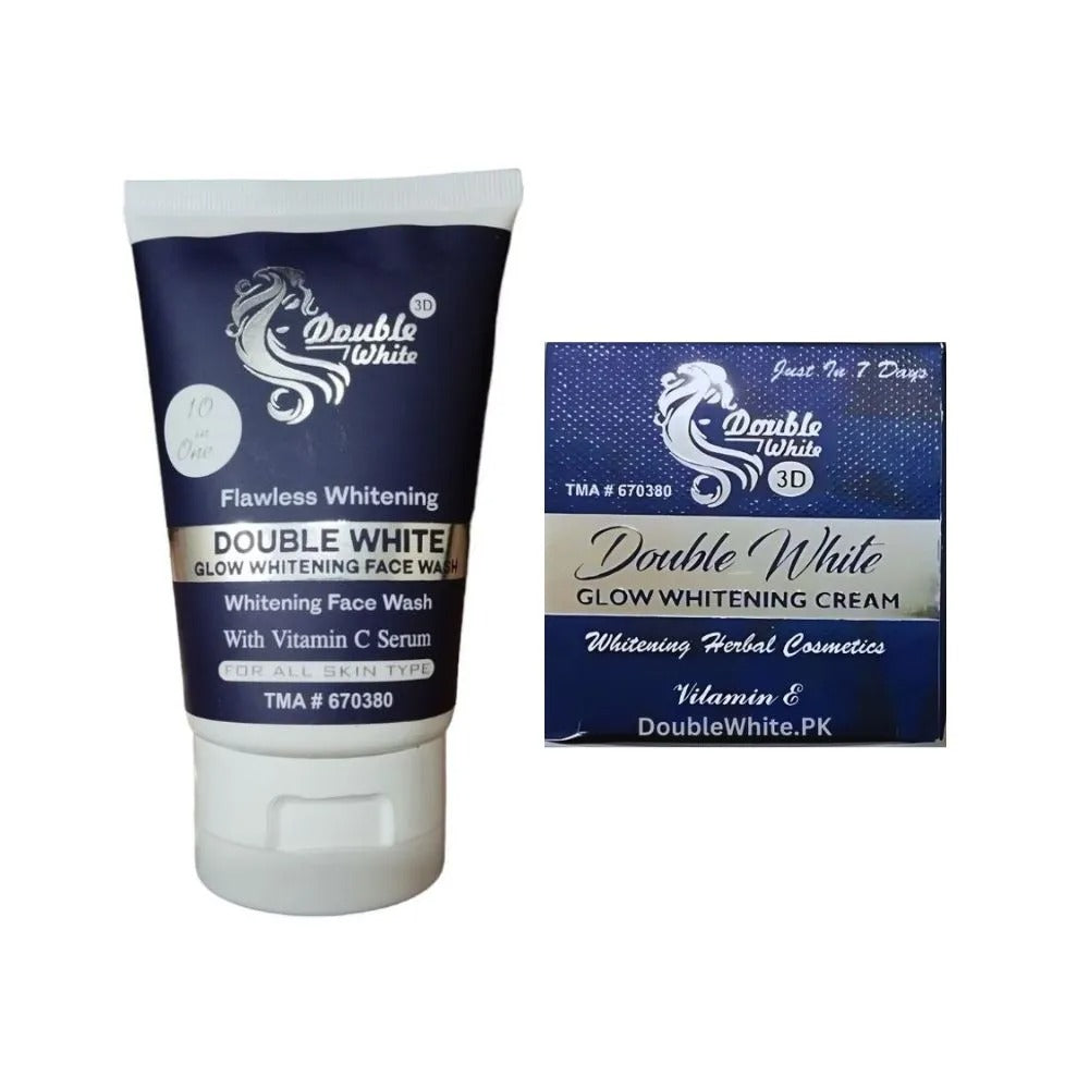 Double White Face Wash & Whitening Cream Benefits, Usage